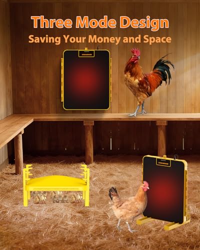 Brooder Plate for Chicks,Chicken Brooder Heater with Temperature Sensor – Radiant Heating Panel for Chicken Coops Poultry (Yellow) - color: Yellow