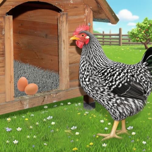 PINVNBY 4 Pcs Washable Chicken Pads for Nesting Box,Artificial Grass Mat for Chicken Coop Laying Hen Nest Bedding Fake Grass Synthetic Turf Mats for Pet Garden Lawn Indoor Outdoor(Gray) - size: 【Grey|4 PCS】