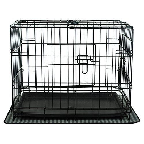 Bone Dry Striped Pet Cage Mat, XX-Large - 30 x 45, Gray - size: XXL