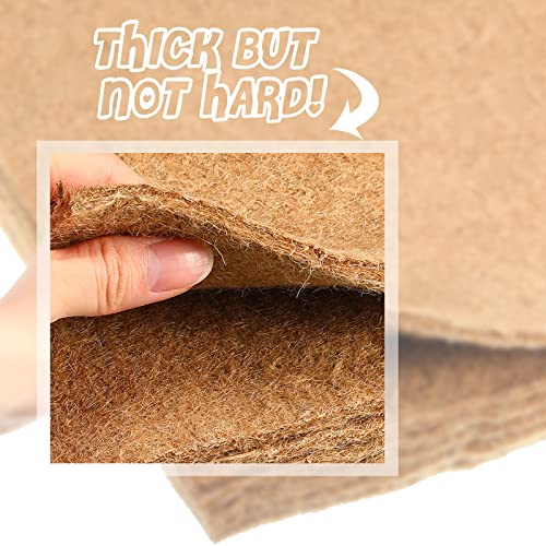 Aoriher 12 Pack Natural Hemp Chicken Nesting Pads Reusable Hens Bedding Mats Chicken Nesting Box Liners for Hen Laying Eggs, Coop Pet Garden Lawn Indoor Outdoor, 11.8 x 11.8 Inches