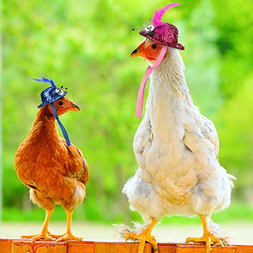 Zhanmai 9 Pcs Chicken Harness and Leash for Hens Funny Chicken Accessories with Leash and Hats for Hens Duck Goose Parrot Small Pet Harness Adjustable Training Walking Supplies(S) - size: S
