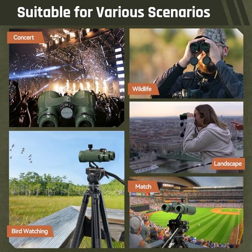 Beyond 10x42 Binoculars with ED Glass, HD Optical System, Waterproof, Fogproof, Tripod Adaptable, Rubber Armor for Outdoor, Bird Watching