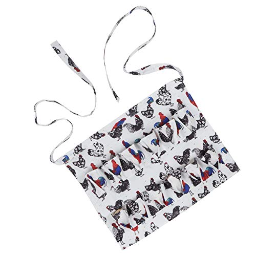 Eggs Collecting Apron with 8 Reinforced Pockets – Hands Egg Gathering Apron for Chicken Duck Goose Quail Eggs – Farmhouse Coop Kitchen Utility Size M (2 L)