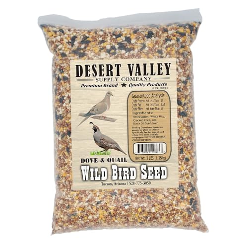 Desert Valley Dove and Quail Seed, All Natural Premium Wild Bird and Wildlife Food (3 Pounds) - size: 3 Pound (Pack of 1)