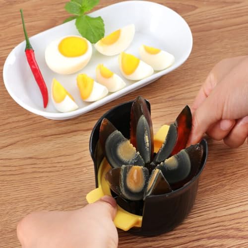 4-in-1 Stainless Steel Egg Slicer for Hard Boiled Eggs, Fruits & More – Effortless Egg Cutter for Salads, Sandwiches, Charcuterie Boards – (Perfect for Strawberries, Bananas, Grapes)