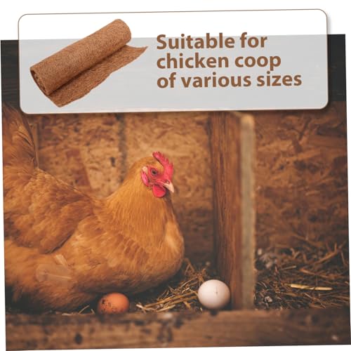 MERRYHAPY 4Pcs Reusable Coconut Coir Chicken Nest Pads Nonslip Bedding Mats for Chicken Coop Comfortable Nesting Box Liners Easy to Clean Chicken Bedding Thickness