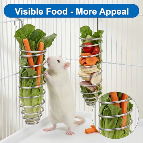 2 Pack Millet Spray Holder for Parrots, Parakeet Treat Sticks Feeder, Natural Millet Treats Stiks Bars for Birds, Carrot Cuttlebone Calcium Block for Healthy Chewing and Play, Silver