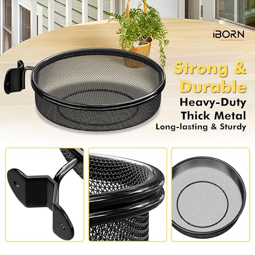 iBorn Wall Mounted Bird Feeder Tray,Metal Mesh Tray for 7.3”Wild Bird Seed Tray Tree Mount, Widely Installed on Wooden Post, Fences, Trees and Walls, Pack of 1 - size: Mesh Tray, Pack of 1