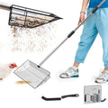 Chicken Poop Scooper - Chicken coop accesories with Hook and Brush, Durable Metal Litter Scoop Heavy Duty and Rust Resistant for Poultry Farmers, Easy to Clean, Lightweight and Portable coop Scoop