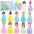 12PCS Pre Filled Easter Eggs Gifts for Kids with Transforms into Princess Toys Easter Basket Stuffers Easter Eggs Hunt Easter Party Favor Prize Classroom Rewards Toys for Girls