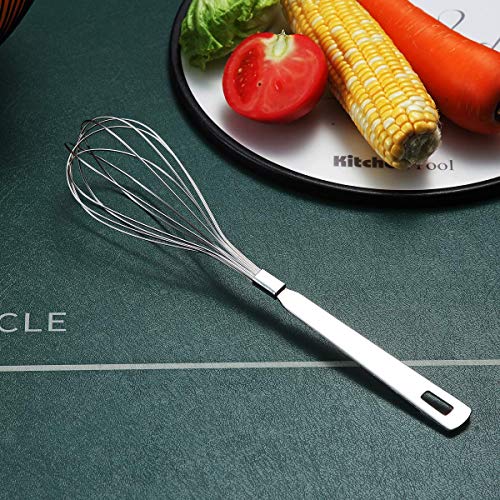 Whisk, Berglander Whisks For Cooking, Stainless Steel Balloon Whisk, Sturdy Kitchen Wire Whisk Set for Cooking, Baking, Blending, Whisking, Beating, Stirring, Dishwasher Safe, Easy to Clean - size: J. Whisk