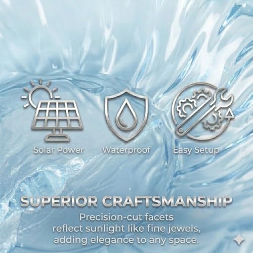 2026 Solar Cascade Hanging Bird Bath Fountain, Solar Powered Waterfall Birdbath with 3-Tier Bowl, Outdoor Hanging Water Fountain for Garden Patio Backyard Decoration, Blue (Multi-Spray Modes)