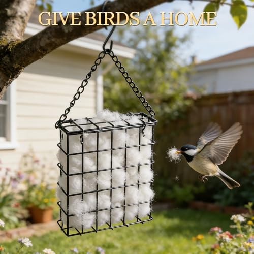 Bird Nesting Material Holder, Handmade Fiber Bird Nesting Material, Refillable Bird Shelter, Outdoor Bird Nesting and Resting Spot, Gift for Animal and Bird Enthusiasts (3 Set) - color: 3 set
