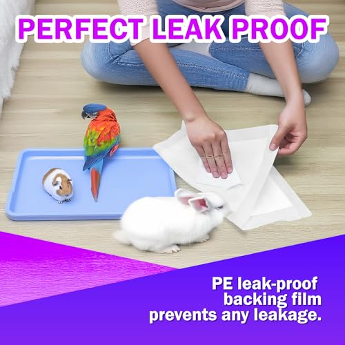 HA SHI Absorbent Bird Cage Liner Pads, 50 Count, 27.9 x 16.1 in, 5-Layer | 50 disposable 5-layer cage liner pads, 27.9 x 16.1 in. Absorbent with a leak-resistant backing; trim to fit, easy cleanup.