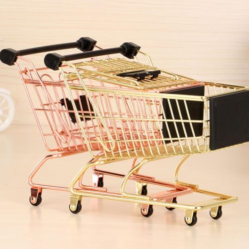 Portable Shopping Cart Shaped Makeup Sponge Holder with Good Ventilating Effects, Iron Material Powder Puff Container and Makeup Egg Drying Rack for Cosmetics Organization
