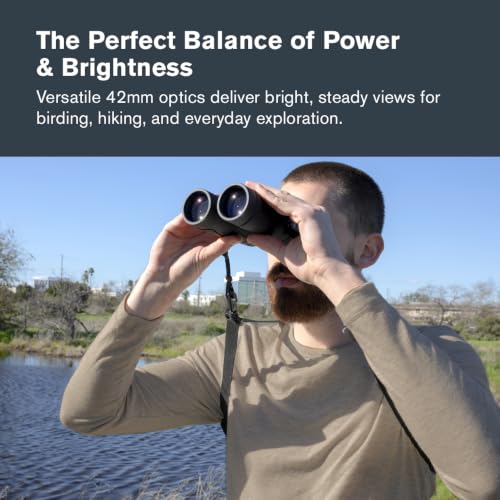 Celestron TrailSeeker ED 8x42 Binoculars for Birding & Nature – ED Glass | ED Glass for Sharp Detail, Phase & Dielectric-Coated BaK-4 Prisms, Fully Broadband Multi-Coated, Magnesium Alloy Body - style: TrailSeeker ED 8X42