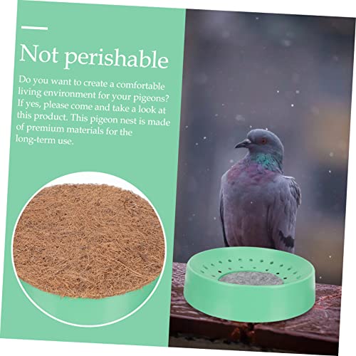 3sets Pigeon Nest with Cushion Mat Durable Plastic Bird Nest for Breeding and Hatching Comfortable Home for Pigeons and Birds for Pet Shops and Zoos