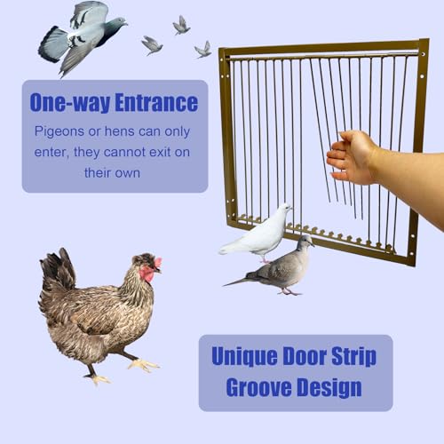 15" H Chicken Pigeon Trap Cage Birdcage Small Animal Trap Cage with Escape-Proof Design for Bird Turkey Duck Dove (23.6" L x 23.6" W x 15.7" H) - size: 23.6"L x 23.6"W x 15.8"H