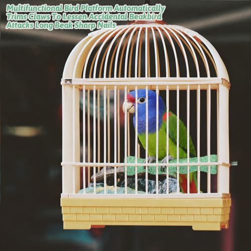 2 PCS Bird Beak Grinding Stone Bird Parrot Cage Perch Stand Anti-Slip Nail Trimming Stick Parrots Perch Resin Beak Grinder Stone Foot Claws Trimmer Accessories for Parrot Budgie Cockatiel (Green)