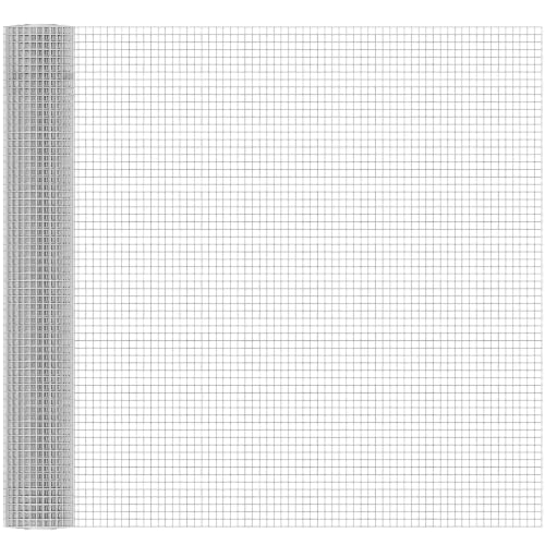 19-Gauge Galvanized Hardware Cloth, 1/2 in Mesh, 16 in x 50 ft | 1/2-inch welded wire mesh roll for chicken coops, garden barriers, tree guards, cage repairs and DIY screens - color: Sliver, size: 1/2in x 16in x 50ft