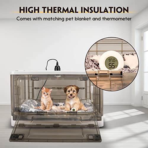 Puppy Incubator with Heating - Incubator for Puppies,Fan Ventilation Circulation Design,for Newborn Puppies and Kittens,Small Mammal (55L) - size: 55L