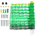 Electric Poultry Netting, 49.6" H x 164' L, Electric Chicken Fence with 14 Posts Double Spiked, Utility Portable Mesh for Chickens Sheep Hogs Goats Deer Dogs Lambs Used in Backyards Farms Ranches