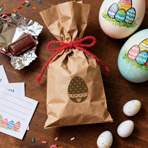 AHANDMAKER 5 Styles Easter Egg Stamps, Easter Eggs Pattern Mini Wooden Rubber Stamp Unique Designs Egg Drawing Stamps for Easter Party Eggs Famers and Chicken Owners Scrapbooking Card Making - style: Easter Eggs