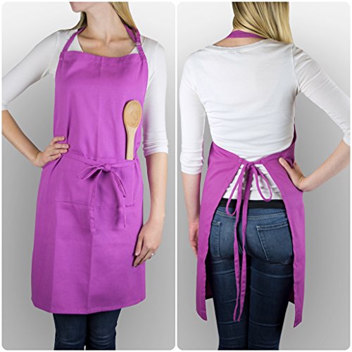 DII Everyday Basic Kitchen Collection - color: Orchid, size: Regular Size Chef Apron