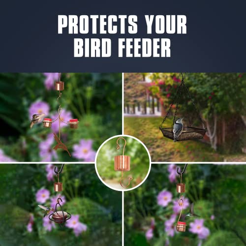 Monarch Abode Hanging Ant Moat for Hummingbird Feeders – Pure Copper Handcrafted Hanging Ant Guard, Humming Bird Feeder Accessory, Decorative Hummingbird Feeder for Outdoors Garden Patio Deck - style: Ant Guard Moat