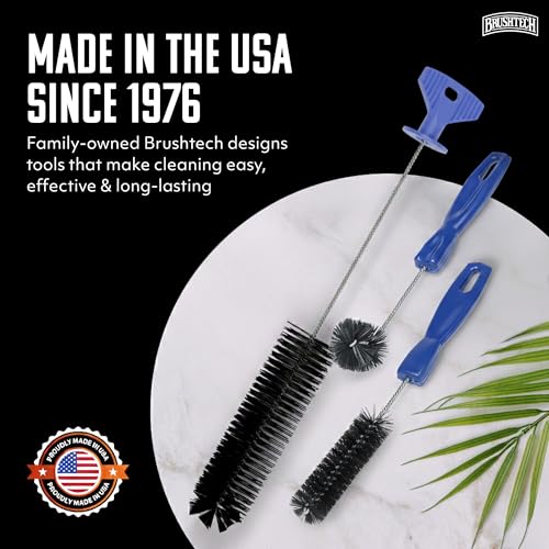 Brushtech Hummingbird Feeder Cleaning Kit - 3 Brush Set (Black/Silver/Blue) | Precision Nylon Cleaning Brushes with Easy-Grip Handles & Multi-Size Design - Reaches Feeder Ports, Bottles & Crevices - style: 3-Piece Kit