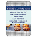 100% Stainless Steel Cooling and Baking Rack - 8.5 x 12-inch | Oven-Safe, Dishwasher-Safe, Heavy Duty, Tight Wire Bake for Oven Cooking, Quarter Sheet Pan, Roasting Rack - size: 8.5" x 12.0" 1-Pack