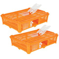Premier 1 Quail Transport Crate - 26" L x 16" W x 5" H (2 Pack) | For field-trials & farm use. Up to 30 quail or newborn chicks. Top & side doors. Pre-assembled, stackable. Solid floor. - size: 2 Pack