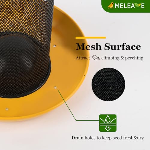Finch Feeders for Outside, Finch Feeder for Nyjer/Thistle Seed, 2.5 lbs Seed Capacity - color: Yellow(finch)
