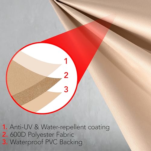 Heavy Duty BBQ Grill Cover for Outdoor Grill, 30 Inch Tan | Waterproof, Weather Resistant, UV & Fade Resistant, Heavy Duty Protection, Adjustable Straps, Outdoor Grill Cover, Secure Fit - color: Tan, size: 30''L x 26''W x 43''H