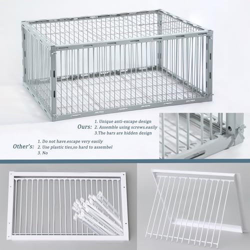 Pigeon Trap with Escape-Proof Design,Pigeon Cage with One-Way Entry,Ideal Pigeons Coop,Chicken and Bird Trap Cage,Portable & Easy Assembly,Unharmful Made of High-Strength Iron with Anti-Rust Paint - size: 23.8"L x 17.2"W x 10.2"H