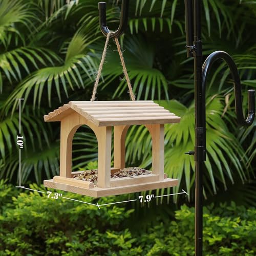 Wooden Bird Feeder Hanging Apples and Oranges Jelly Oriole Bird Feeder Garden Yard Decorations for Finches Cardinals Chickadees & Sparrows Watching Outdoor