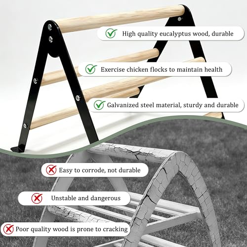 XCL Chicken Perch for Baby Chicks, Chicken Roosting Bars, Chicken Perch for Coop, Suitable for Backyard Poultry, Easy to Install Farm Chickens Roost Toys, A-Shaped Chicken Perch (S) - size: S