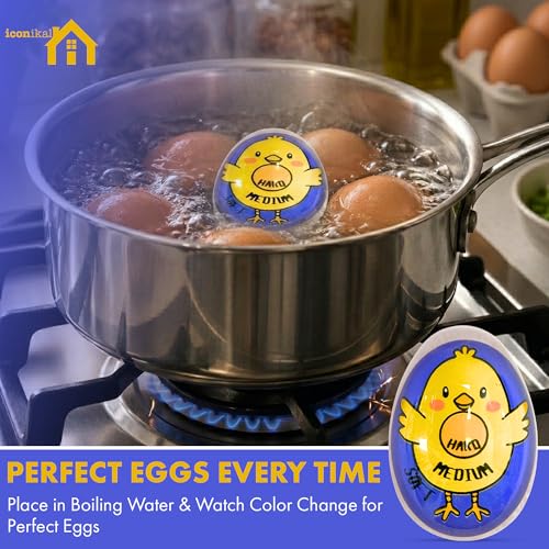 Iconikal 2-Pack Chick Egg Timer Color Changing Soft Medium Hard - color: Blue Chick
