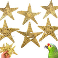 1282 6 Vine Star Large Bird Parrot Toy Part Craft Parrot cage Toys Cages Natural Chewy - color: Natural