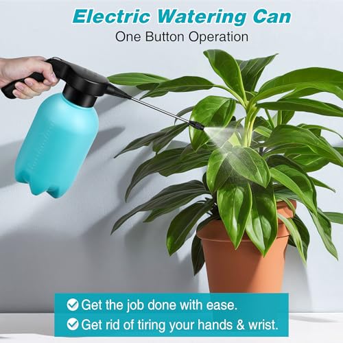 0.5 Gallon Electric Spray Bottle Plant Mister Blue Style | Rechargeable Battery Powered Sprayer with Adjustable Spout, for Indoor Outdoor Plants, Gardening and Cleaning - style: Blue Style