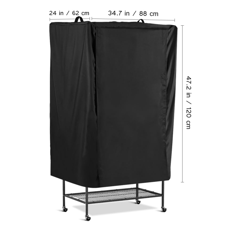 POPETPOP Universal Bird Cage Cover, Good Night Parrot Cage Cover for Birdcage Accessories, Washable&Breathable (Black, Large)