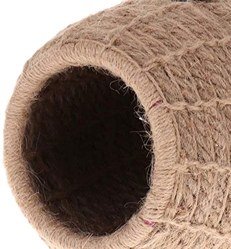 Litewoo Bird Breeding Nest Warm Rope Bed House for Small Medium Bird Parrot Parakeet Conure Cockatiel Canary Finch Lovebird Budgie (D: Hemp Rope) | Natural hemp rope, warm cozy sleeping space, encourage natural breeding behavior, for small medium bird/lov