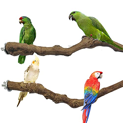 2 PCS Natural Grape Stick Fork Bird Perch Bird Standing Stick Chewing Bird Toys Natural Grapevine Bird Cage Perch for Parrot Cages Toy for Cockatiels, Parakeets, Finches - color: Style 11