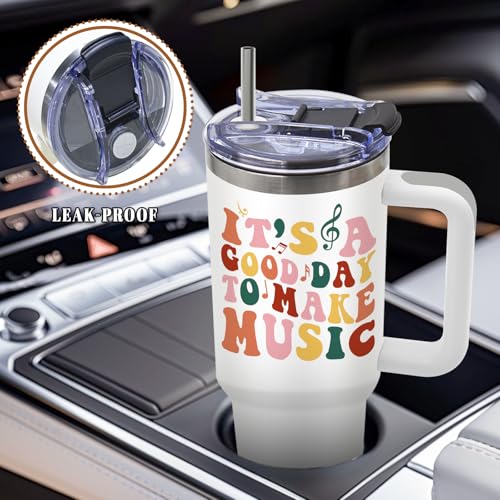 DUUV Music Tumbler 40oz, Insulated Inspirational Music Gifts for Women | Musics Lover Tumbler Leakproof, Musicial Student Gift for Musicians Singer Teacher, Birthday Gift for Guitar Players, 1 Pack - color: Creating Music