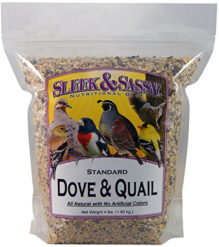 SLEEK & SASSY Dove & Quail Bird Food (4 lbs.) - size: 4 Pound (Pack of 1)