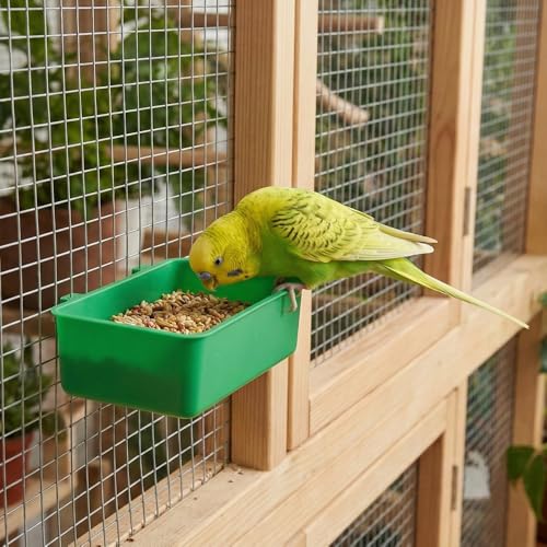 2 Pcs Pet Bird Parrot Food Bowls Small Animal Feeder Bowl Basic Dish Convenient Hanging Container for Small Bird Parrot
