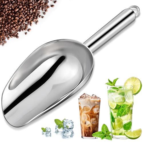 OLESBUR Premium 6oz Ice Scoop for Freezer - Multipurpose Metal Ice Scoop for Ice Machine - Stainless Steel Small Ice Scooper for Ice Bucket - Kitchen Gadgets Cookie Flour Pet Dog Food Scoop - size: 6oz