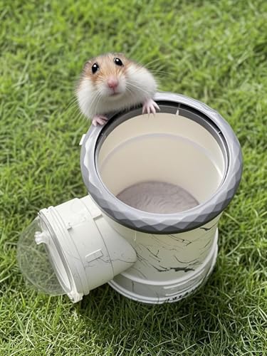 Hamster Carrier Cage, Marble Print Anti-bite and Chewproof Design, Table Chinchillas Cage for Small Guinea Pig Bird Parrot Budgies, Front and Top Ventilation