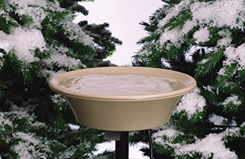 Allied Precision Industries 14B Four Seasons Heated Bird Bath with EZ Tilt Deck Mount and Pole Mount, 14-Inch