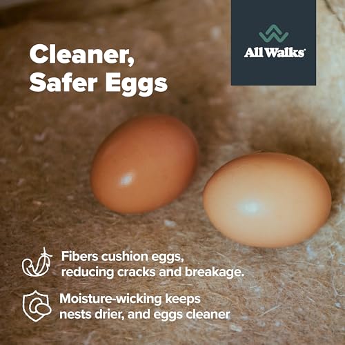 Chicken Nesting Material Mats - Sustainably Sourced Hemp Nesting Pads for Chicken Coop - Safe and Soft Hen House for Laying Eggs - American Farms 13 x 13 (6 Pack)